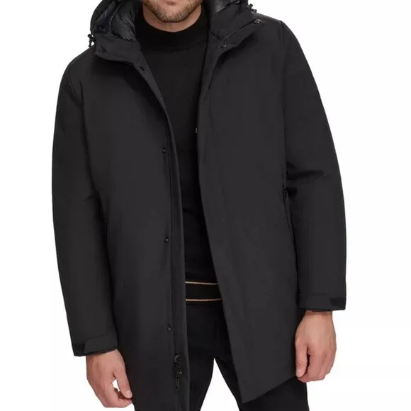 Calvin Klein NWT Parka Men's Medium Black - Waterproof - Picture 2 of 10